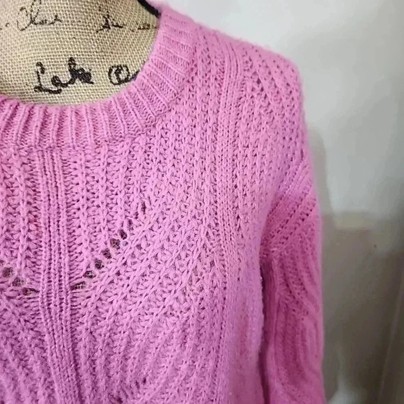 MADEWELL Barbie Pink Pullover Sweater.  Size xxs - Picture 7 of 8